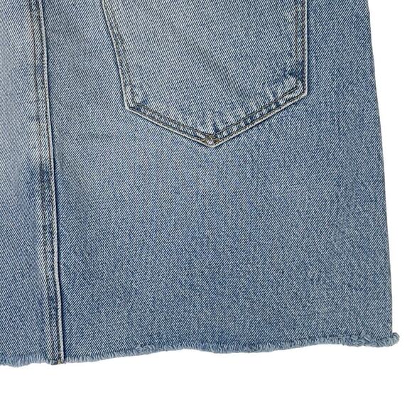ALLSAINTS LILA GROMMET RAW HEM COTTON DENIM‎ SKIRT IN BLUE NWT WOMEN'S SIZE 4 - Picture 9 of 15